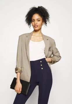 Anna Field Punto Leggings With Button Detail - Leggings - Trousers - Dark Blue -Anna Field 007714f5801d4292a42e3e4e1a14adce