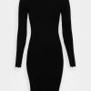 Anna Field Boat Ausschnitt Mini Strickkleid Mit Geschweiften Rändern - Jumper Dress - Black -Anna Field 0dece7a29e2a4731b023fafda37ef4dd
