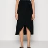 Anna Field Basic Wrap Over Midi Skirt- A-Line Skirt - Black -Anna Field 161673da8d96477e901a7ce66959ee74