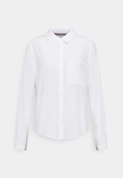 Anna Field Basic Blouse With Pocket - Button-Down Blouse - Off-White