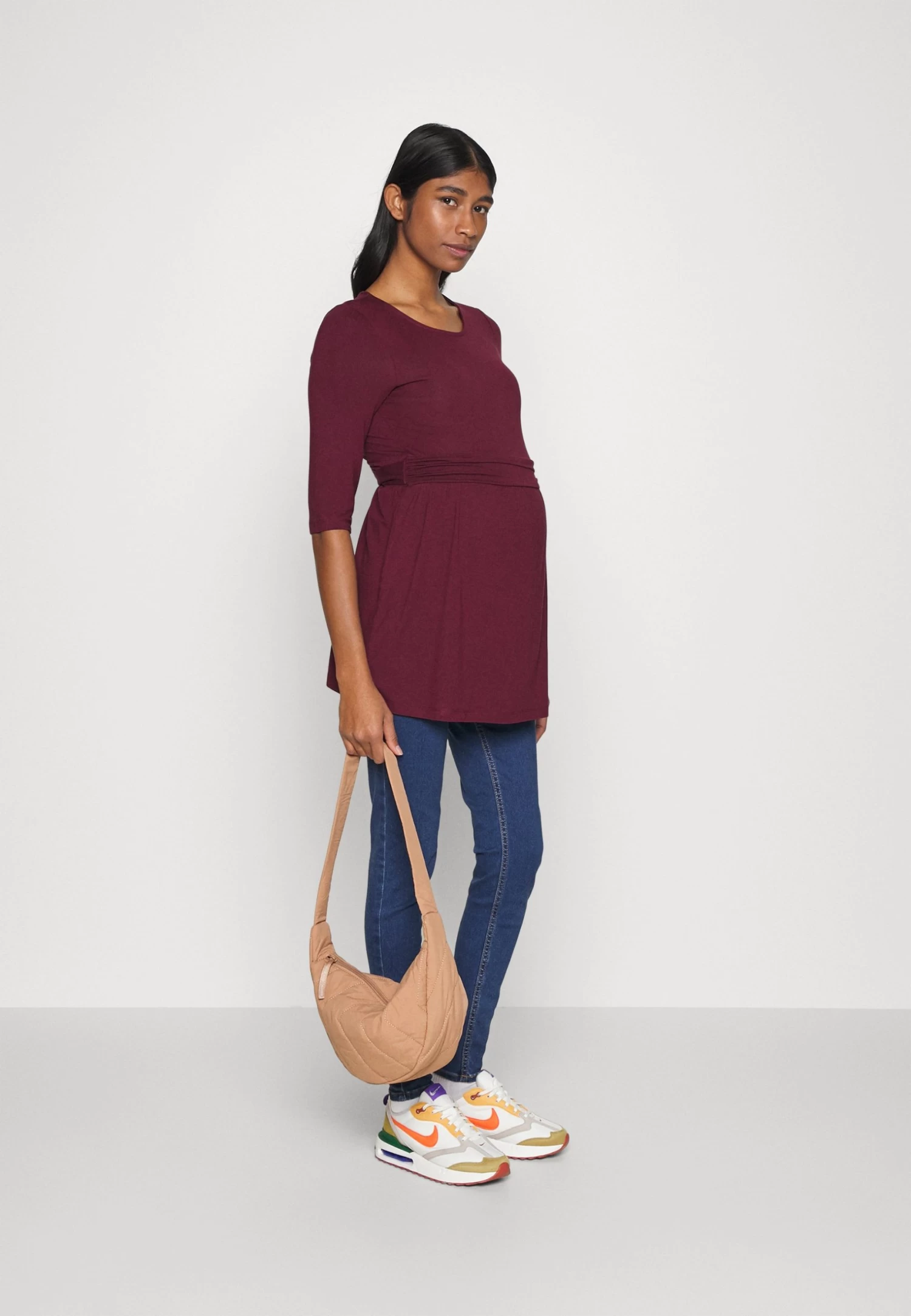 Flare Top- Long Sleeved Top - Dark Red 4 Flare Top- Long Sleeved Top - Dark Red - Image 2