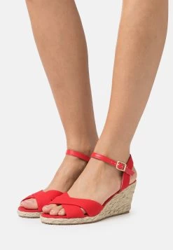 Anna Field Wedge Sandals - Red