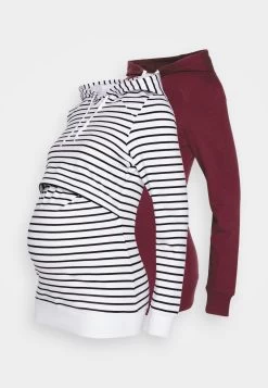 2 Pack - Hoodie - Black-White/Bordeaux -Anna Field 2aebb9b57d85428c81357794d6525c23