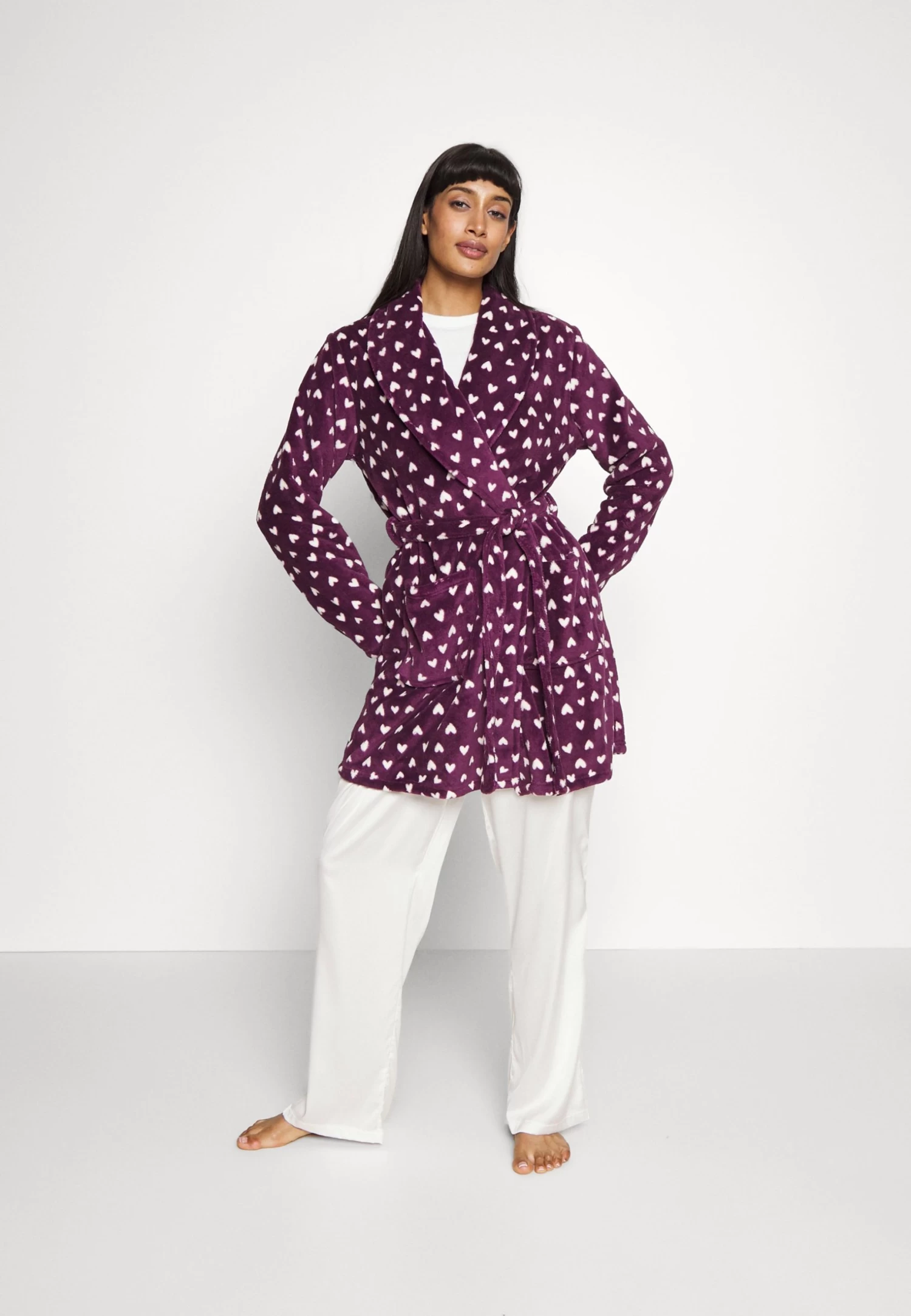 Anna Field Dressing Gown - Dark Red/Beige 4 Anna Field Dressing Gown - Dark Red/Beige - Image 2