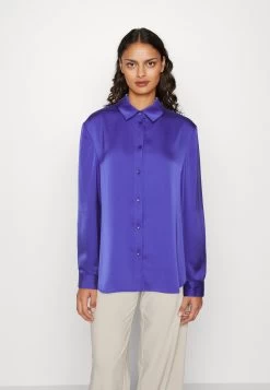 Anna Field Button-Down Blouse - Dark Blue