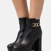 Anna Field Leather- Platform Ankle Boots - Black