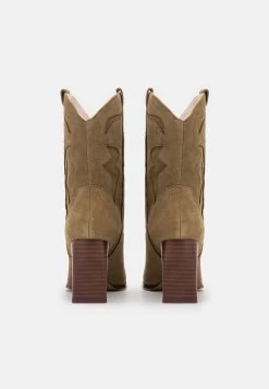 Anna Field Leather - Cowboy/Biker Ankle Boot - Khaki -Anna Field 596933fd169245fa8291e7ca7a56aa89