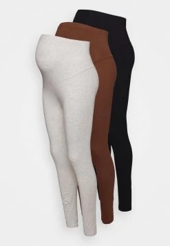 3 Pack - Leggings - Trousers - Black/Brown/Off-White -Anna Field 59fb4cc76c064e59b29c7d9c4fd26b3e