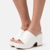 Wide Fit - Heeled Mules -White -Anna Field 652a308afe5846bab115adf6dceeb680