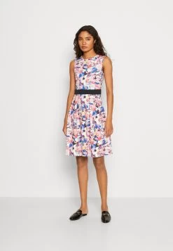 Anna Field Day Dress - Beige/Blue/Pink