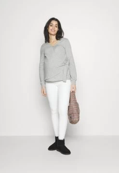 Zip-Up Sweatshirt - Mottled Light Grey -Anna Field 7a8a36b50d2a49bb83efbf8e569e861a