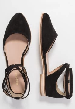 Anna Field Leather- Ankle Strap Ballet Pumps - Black -Anna Field 822f40e631aa4d36bcddef214d75ba19
