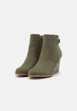 Anna Field Wedge Ankle Boots - Khaki -Anna Field 9338573ddb374938a6d22d28054c557e