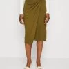Anna Field Front Knot Midi Skirt - Wrap Skirt -Anna Field 933a7b9984fc46649021338a1ef42a76