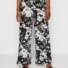 Anna Field Trousers - Black/Off White -Anna Field 99b458ed2461453cbded30cabcf1748d