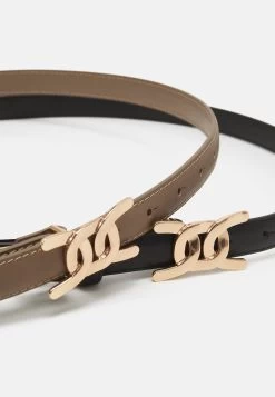 Anna Field 2Pack - Belt - Black/ Taupe -Anna Field 9a0dbb8074e74c0199129fcca59b74a5