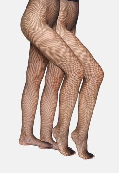 Anna Field 2 Pack Fishnet Tights - Tights - Black -Anna Field 9abd5d8fe2054c8aaabba5a0cc8966ea