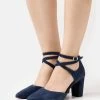 Anna Field Leather- High Heels - Dark Blue -Anna Field 9fa2c3f090fb4d56a851db416fdae548