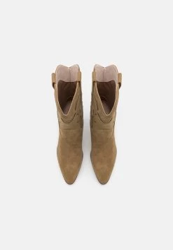 Anna Field Leather - Cowboy/Biker Ankle Boot - Khaki -Anna Field a0eb052d2e31427c964205fc36ec1754