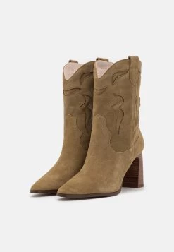 Anna Field Leather - Cowboy/Biker Ankle Boot - Khaki -Anna Field a16c3fa8768d4abebc043f8d44d770d5