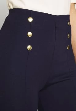 Anna Field Punto Leggings With Button Detail - Leggings - Trousers - Dark Blue -Anna Field a908d0371f5646e88ad7ea72361fb132