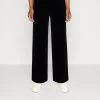 Anna Field VelvetWide Leg Trousers - Trousers - Black -Anna Field b59fb53757a0488ea7079a7f7f7b920d