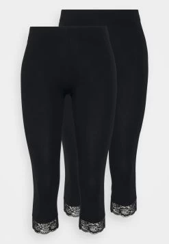 Anna Field 2 Pack - Leggings - Trousers - Black
