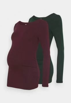 2 Pack - Long Sleeved Top - Dark Green/Bordeaux 14 2 Pack - Long Sleeved Top - Dark Green/Bordeaux -Anna Field bbab31f45b5841b891ef96e674ed27e8