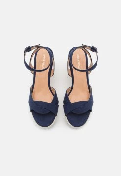 Anna Field Wedge Sandals - Dark Blue -Anna Field c43f8d20b6c34f169f7eda00901a6c31