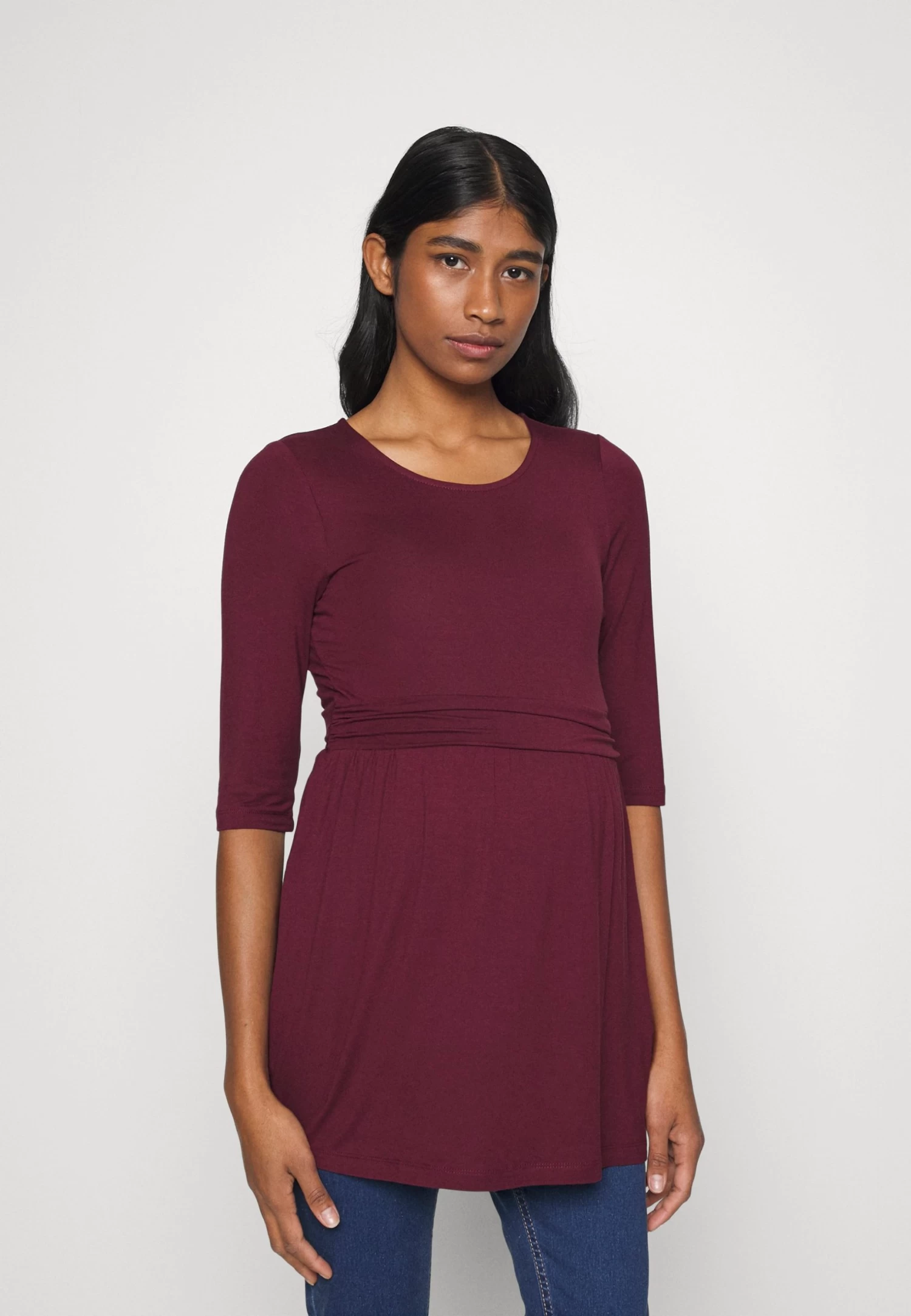 Flare Top- Long Sleeved Top - Dark Red 3 Flare Top- Long Sleeved Top - Dark Red