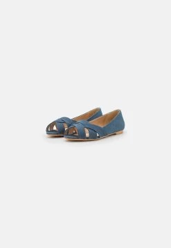 Anna Field Peeptoe Ballet Pumps - Blue -Anna Field c7a245983ebc43078476d8d57cfe5d2a