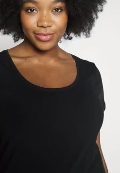 Basic T-Shirt - Black, White -Anna Field ccc88eeade69423a94704d80ab1a0e5e