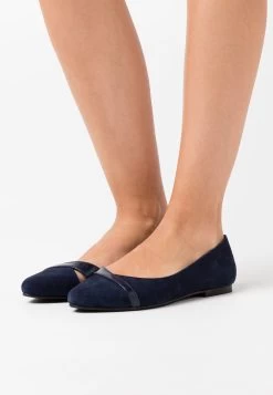 Anna Field Leather- Ballet Pumps - Dark Blue