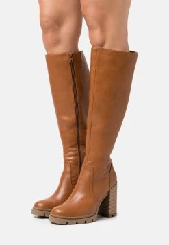 Anna Field High Heeled Boots - Cognac