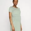 Short Sleeves Ruched Waist Mini Flared Dress - Jersey Dress - Light Green -Anna Field e64e321ae7c94023968dc91147e38939