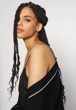 Anna Field Amanda Satin Dressing Gown - Dressing Gown - Black -Anna Field eed1478cfddd45b9a2232895a3abc79a