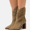 Anna Field Leather - Cowboy/Biker Ankle Boot - Khaki -Anna Field fd1e3dab32264f76bbbf65e0fba105fd